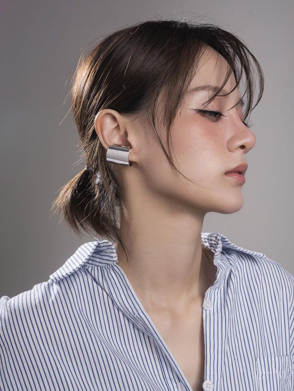 ARROGANT - 靜默 * 銀色 簡約 幾何 個性 戒指 耳環 耳骨夾 交換禮物 女 禮物 女友禮物 情人節 情人節禮物 戒指 抗敏耳環 銀色耳骨夾