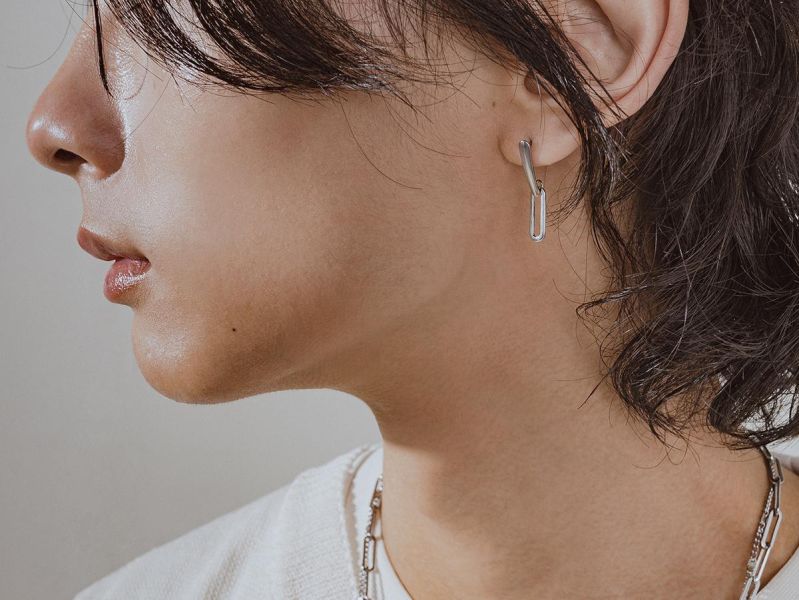 Unisex | 極晝系 - 換日線 * 不銹鋼 中性 耳環 不銹鋼 不銹鋼耳環 交換禮物 幾何項鍊 男禮物 男友禮物 男生耳環 男生禮物 耳環