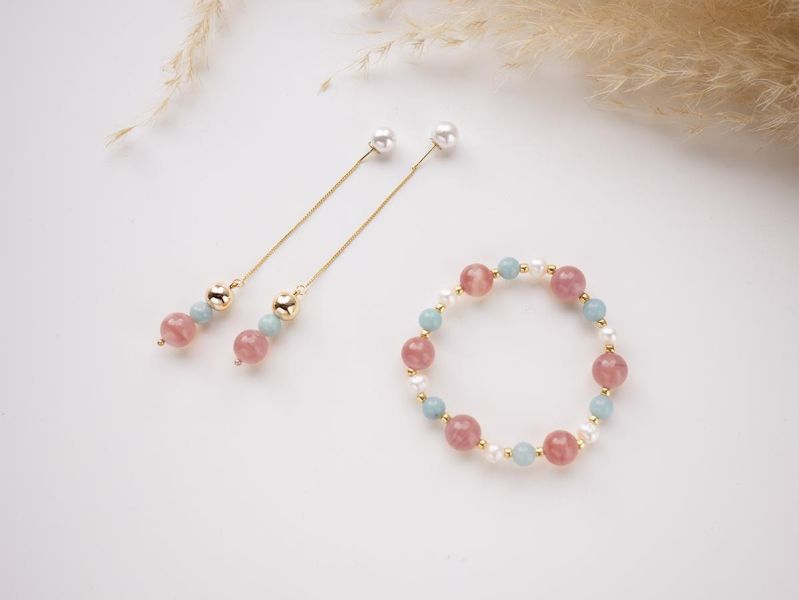 CIRRUS - 斑霞 * 鹽源瑪瑙 天河石 珍珠 舒壓療癒 自信希望 手串 交換禮物 婚禮小物 情人節禮物 招財水晶手環 生日禮物 畢業禮物 礦石開運