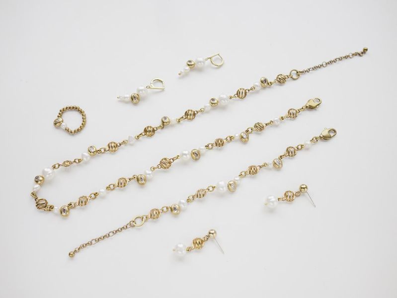 暮光系 - 沫金 * 黃銅 珍珠 海洋 泡沫 海流 漂浮 手鍊 交換禮物 婚禮小物 情人節禮物 手鍊 淡水珍珠 珍珠 珍珠手鍊 生日禮物