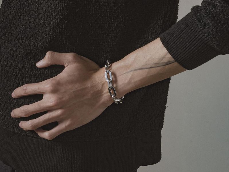 Unisex | 極晝系 - 長光 * 不銹鋼 粗鏈 中性 粗獷 手鍊 不銹鋼 交換禮物 手鍊 男手鏈 男 禮物 男友禮物 男生手鏈 男生禮物