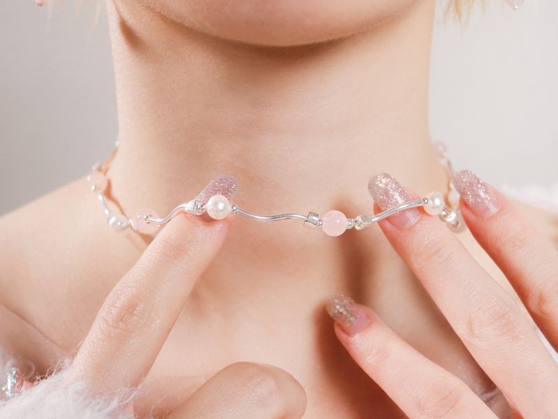 CIRRUS - 粉雪 * 粉水晶 珍珠 桃花人緣 溫柔守護 純銀 項鍊 