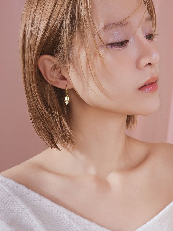 ONCE LITE | 暮光系  GLOW * 鋯石 珍珠 耳環 交換禮物 婚禮小物 情人節禮物 抗敏耳環 珍珠耳環 生日禮物 畢業禮物 迷你耳環 黃銅耳環