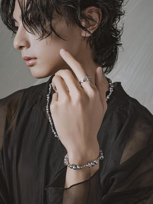 Unisex | 無訊號 - 斷訊 * 卯釘 中性 個性 戒指 耳骨夾 交換禮物 男 戒指 男 禮物 男 耳骨夾 男友禮物 男生禮物 銀色