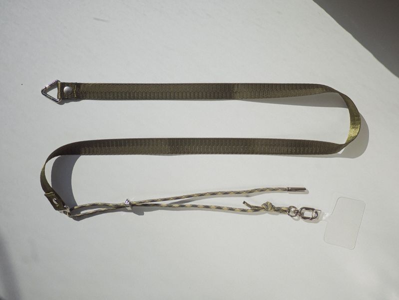 閃光系 | CRUSH - 千歲綠 * 綠色 金屬色 尼龍 傘繩 手機背帶 phone-strap 交換禮物 可拆式背帶 女友禮物 女生禮物 情人節禮物 手機掛繩 手機繩