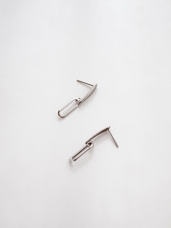 Unisex | 極晝系 - 換日線 * 不銹鋼 中性 耳環 不銹鋼 不銹鋼耳環 交換禮物 幾何項鍊 男禮物 男友禮物 男生耳環 男生禮物 耳環