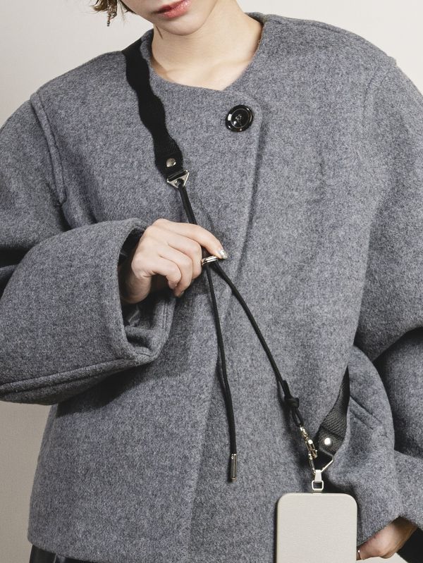 閃光系 | CRUSH - 黑潮 * 黑色 波浪 金屬色 尼龍 傘繩 手機背帶 phone-strap 交換禮物 可拆式背帶 女友禮物 女生禮物 情人節禮物 手提腕帶 手機掛繩