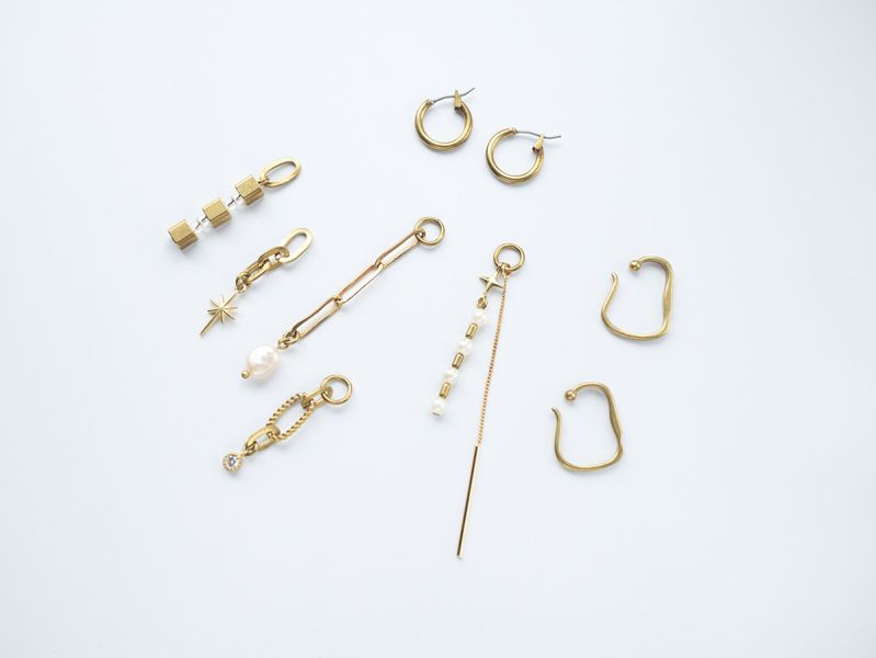 Lapis | Crosslight * 珍珠 閃光 黃銅 耳環 耳骨夾 交換禮物 天然珍珠 水晶耳環 珍珠耳環 耳夾耳環 聖誕禮物 聖誕耳環 蜜蜂耳環 閨蜜禮物