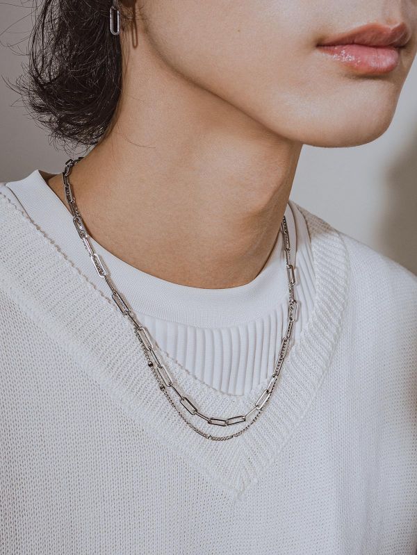 Unisex | 極晝系 - 換日線 * 不銹鋼 中性 項鍊 不銹鋼 不銹鋼項鍊 交換禮物 幾何項鍊 男禮物 男友禮物 男生手鍊 男生禮物 項鍊