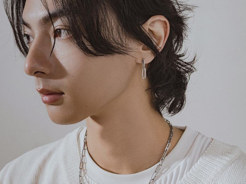 Unisex | 極晝系 - 換日線 * 不銹鋼 中性 耳環 不銹鋼 不銹鋼耳環 交換禮物 幾何項鍊 男禮物 男友禮物 男生耳環 男生禮物 耳環