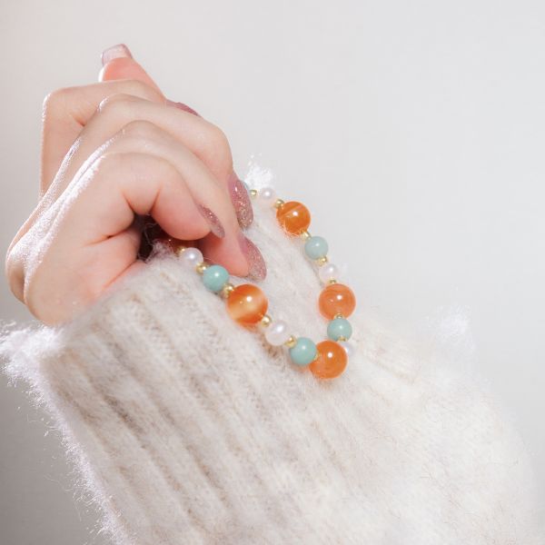 CIRRUS - 斑霞 * 鹽源瑪瑙 天河石 珍珠 舒壓療癒 自信希望 手串 交換禮物 婚禮小物 情人節禮物 招財水晶手環 生日禮物 畢業禮物 礦石開運