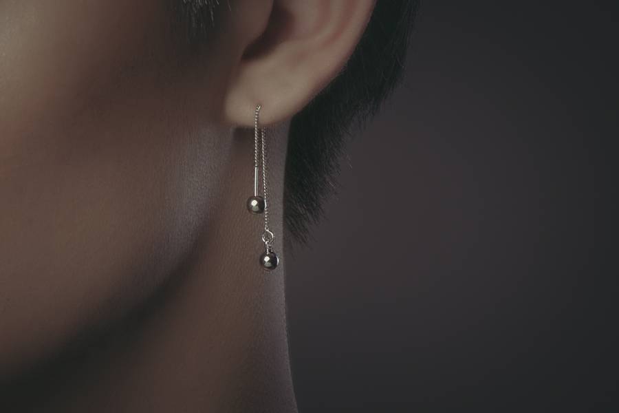  Alchemy Series – Circular microscale * Dangle chain earrings 2 colours to choose from 