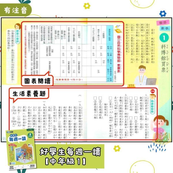 店長推薦 薄本閱讀首選 康軒國小【好學生每週一讀】低/中/高年級｜附QR國語補充學習 附解答｜【國小國語輔材】 康軒國小 好學生每週一讀 1~6年級 國小國語 附解答 低中高年級 閱讀素養 生活素養 跨領域閱讀 圖表閱讀 QR Code朗讀音檔