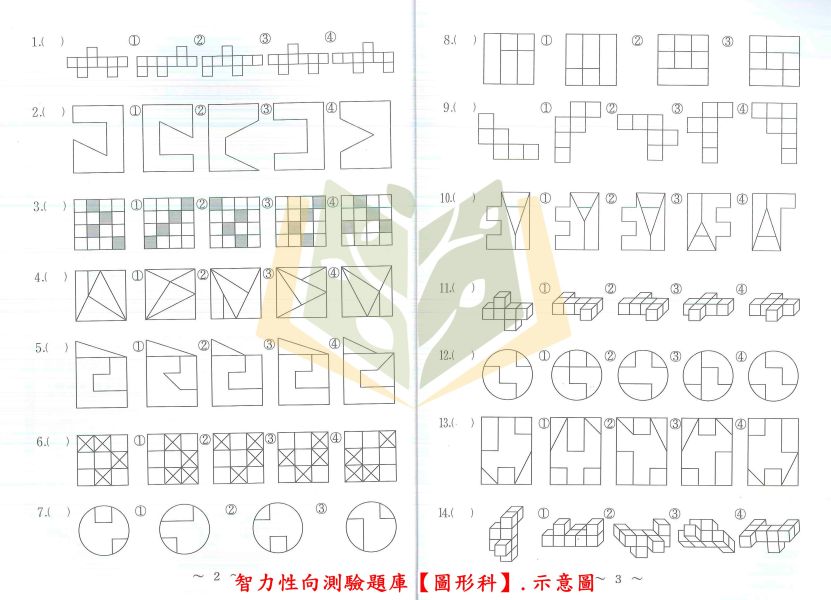 光田國小 小博士智力測驗滿分題庫 智力測驗全方位 智力性向測驗題庫【圖形科】附解答【升國中/私中教材】 