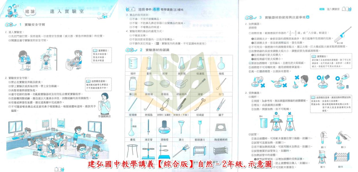 建弘國中 講義 活用教學講義 綜合版 114上 國中1~3年級 數學 自然 理化 附解答 