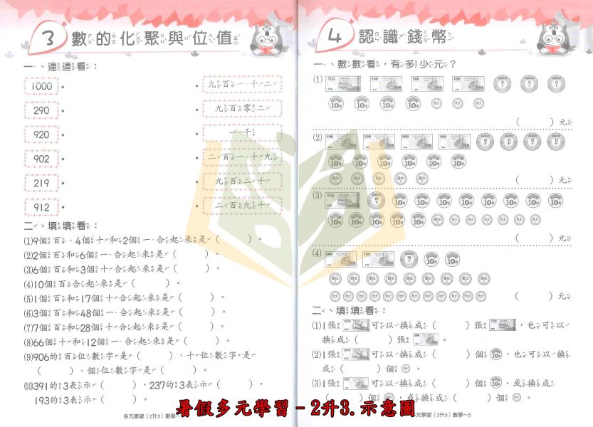高升鑫國小 段層系列 多元學習 直說系列 雙想抱 國語 數學 綜合版 1~6年級 附解答【國小暑假先修】 