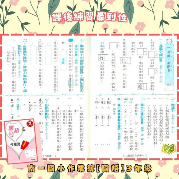 南一國小 114下 作業簿《學生用/教師用》國小1~6年級 國語 數學 生活 自然 社會 