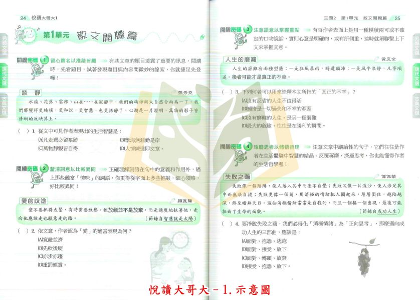 翰林國中 贏家 大哥大系列 語文大哥大 悅讀大哥大–1~2集 文意大哥大【國中國文輔材】 