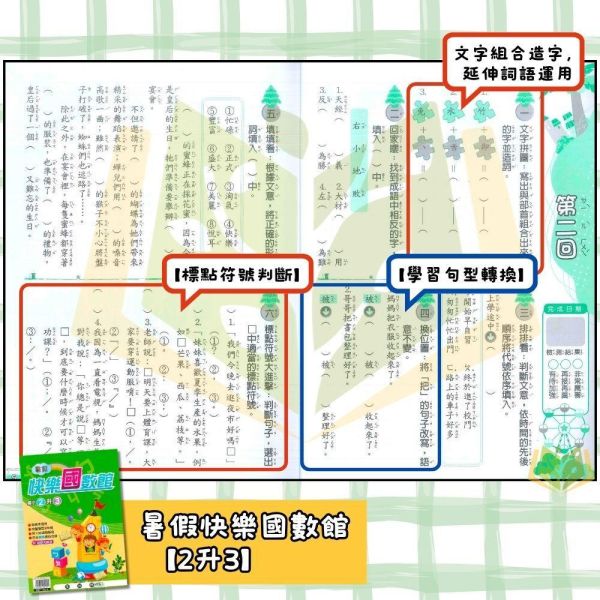 國小暑假先修｜明霖國小 快樂練5功／快樂國數館 國語數學 1-6年級（附解答） 明霖教材,暑假作業,國小複習,快樂練5功,快樂國數館,國語數學,升年級先修,附解答,暑假練習本,國小教材