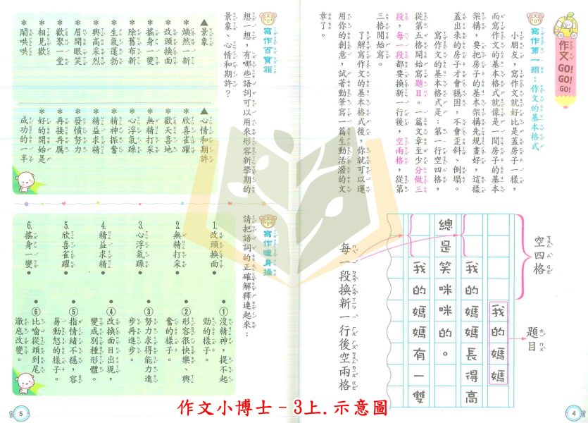 翰林國小 作文小博士 國小國語  3~6年級 附解答【國小國語輔材】 