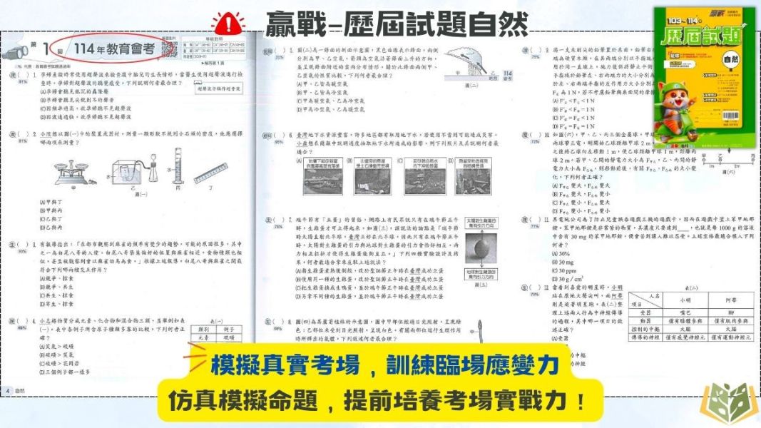 115國中會考 翰林【贏戰 歷屆試題】收錄103~114年 考古題｜國文/英語/數學/自然/社會/套書 附解答【國中會考】 115會考、翰林歷屆試題、國中會考題本、贏戰歷屆試題、國文英數自社、模擬考卷、會考考古題、五科套書、附詳解、會考衝刺
