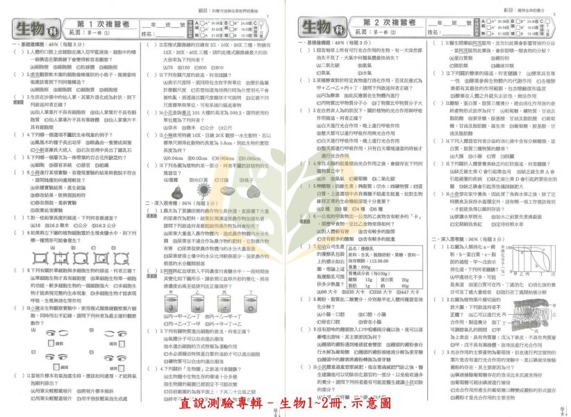 高升鑫國中 115會考 直說1~6冊測驗專輯 國文 英語 數學 生物 理化 地科 地理 歷史 公民 附解答【國中會考】 