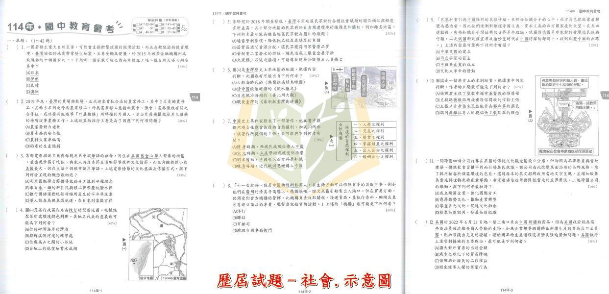 金安國中 115會考 歷屆試題 國文 英語 數學 自然 社會 模擬題本 附解答【國中會考】 國中會考,115會考,金安國中,歷屆試題,國文,英語,數學,自然,社會,模擬題本,會考複習,附解答,考前衝刺