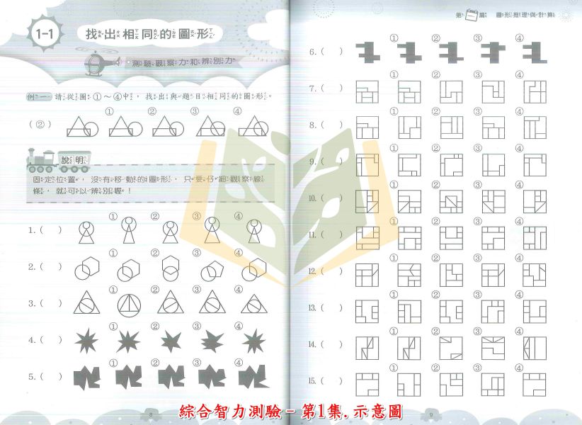 前程國小 升國小資優班 綜合智力測驗 1~6集 附解答 【升國小資優班教材】 