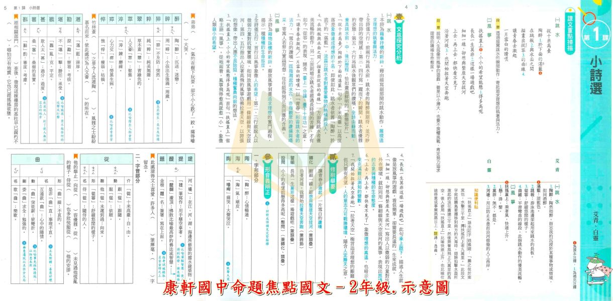 康軒國中 講義 新命題焦點 114上 113下 國中1~3年級 國文 英語 數學 自然 地理 歷史 公民 附解答 