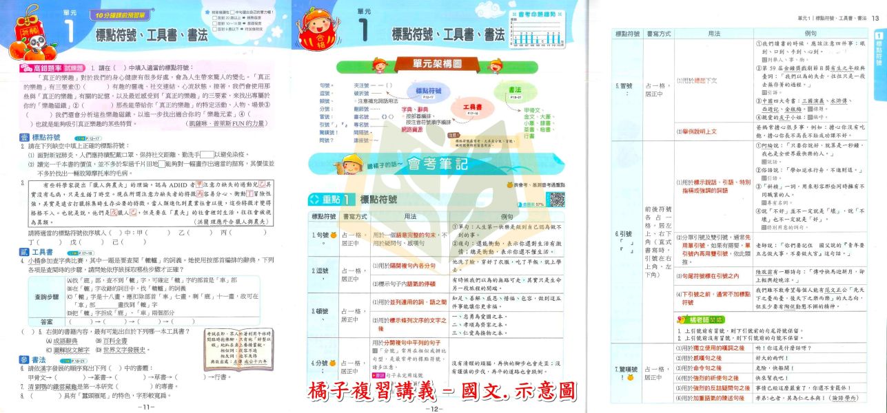 翰林國中 115會考 橘子複習講義 國文 英語 數學 生物 理化 地科 地理 歷史 公民 附解答【國中會考】 