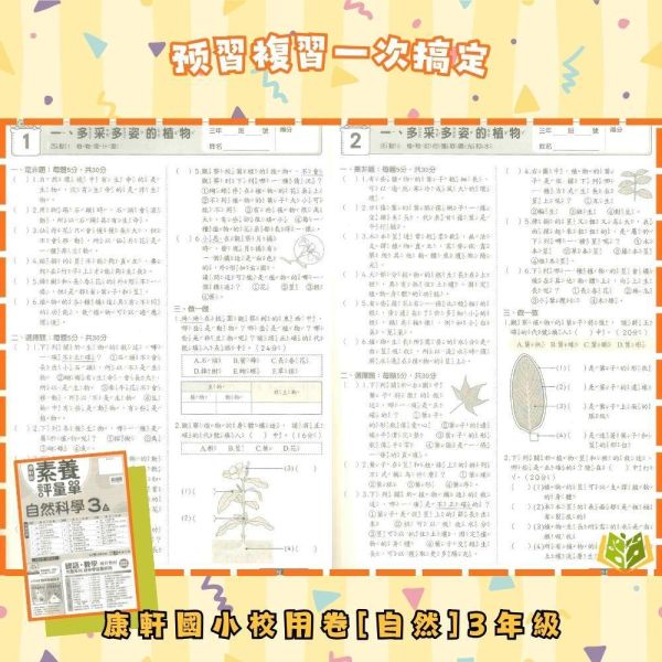 【預購】康軒國小 115上｜【國小校用卷】國小素養評量單｜國小1~6年級｜國語/數學/生活/自然/社會｜《學用+解答》 康軒國小115上,國小校用卷,素養評量單,康軒評量單,國語評量,數學評量,生活評量,自然評量,社會評量,學用,解答