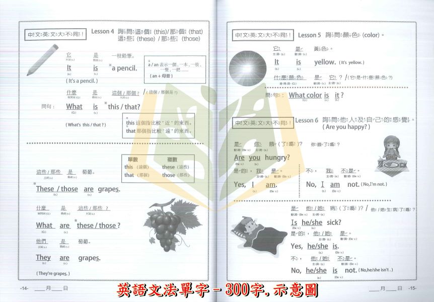 瑞華國小 300字 600字 1200字 2200字 英語初級複試英語文法單字【練習+試卷】【國小/國中英語輔材】 