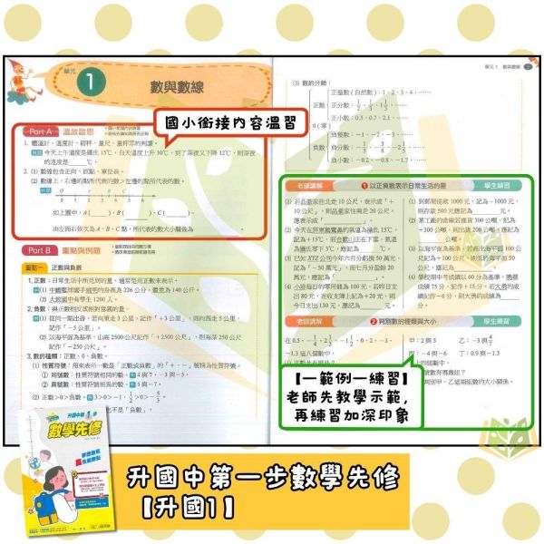 國中暑假先修｜南一國中 升國中第一步 英語／數學 升國一（附解答） 國中先修,升國一,英語數學,南一教材,暑假教材,國中銜接,基礎練習,附解答,國中預習,暑假練習本