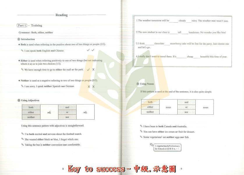 金安國中 Key to success–英檢初級 英檢中級【附CD】【國中英語輔材】 