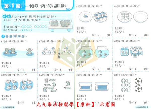 康軒國小 加減法 九九乘法 輕鬆學 國小數學 低年級 附解答【國小數學輔材】 