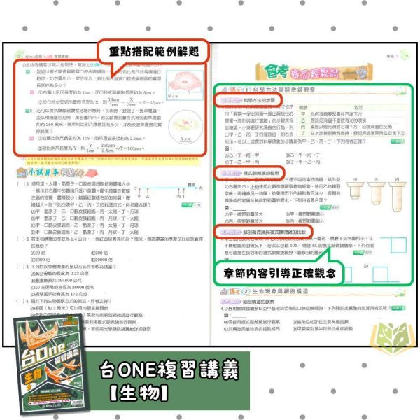 116國中會考 高升鑫【台ONE】複習講義｜生物/理化3~4冊/理化5~6冊｜附解答｜【國中會考】 高升鑫國中、116會考、台ONE複習講義、生物理化、國中會考、自然科總複習、附解答、國三複習教材、會考重點整理、模擬試題、考前衝刺、會考題庫、自然科講義、國中考前必備