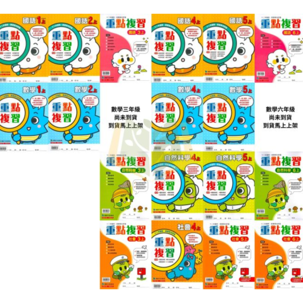 康軒國小 115上 最新版 重點複習《學生用/教師用》國小1~6年級 國語 數學 自然 社會 康軒重點複習、115上、國小複習教材、學生用無解答、教師用解答、國小1~6年級、國語、數學、自然、社會