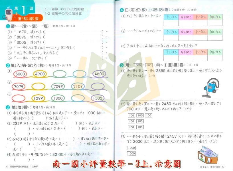 南一國小 評量 114上 113下 國小1~6年級 國語 數學 生活 自然 社會 附作業簿 附解答 