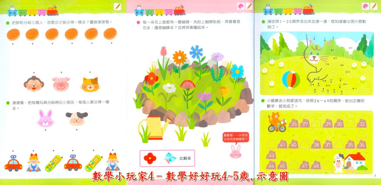 世一 數學小玩家-數學好好玩 階梯數學 3~4歲 4~5歲 5~6歲【學齡前教材】 世一數學小玩家、學齡前數學、階梯數學、數量概念、圖形邏輯、螺旋教學、幼兒數學教材、手作互動、貼紙操作、數學啟蒙、3~6歲學習