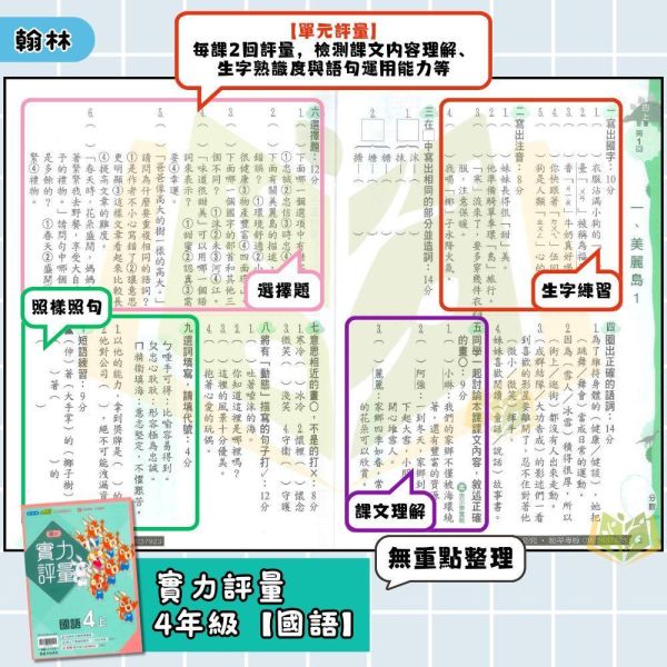 翰林國小 115上｜【實力評量】｜國小1~6年級｜國語/數學/生活/自然/社會｜附練習簿/解答 翰林國小115上,實力評量,國小評量,國語評量,數學評量,生活評量,自然評量,社會評量,練習簿,附解答