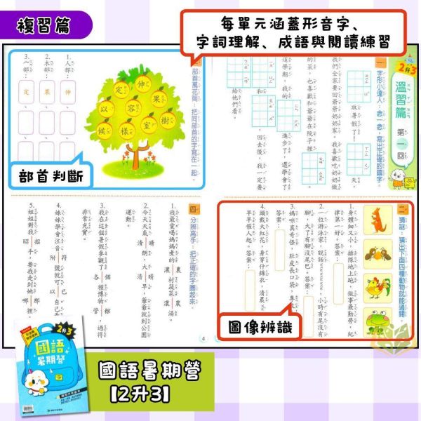 暑假複習+預習 康軒國小【國語暑期營/數學暑期營/國語數學暑期營】綜合版 1~6年級｜附解答｜ 康軒教材,暑假作業,國小複習,國語暑期營,數學暑期營,國語數學,升年級先修,附解答,暑假練習本,國小教材
