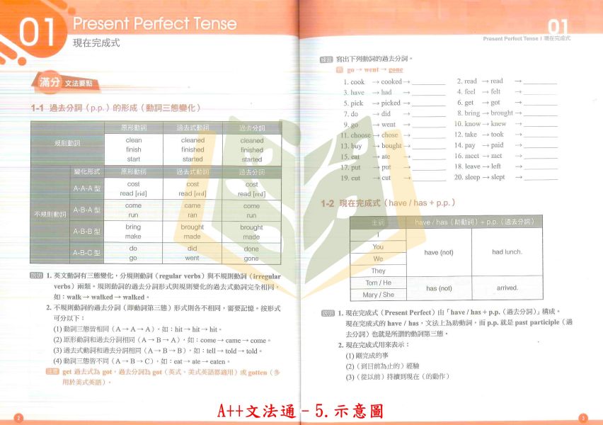 堂奧國中 A++文法通–1~5集 實力養成試題本【國中英語輔材】 