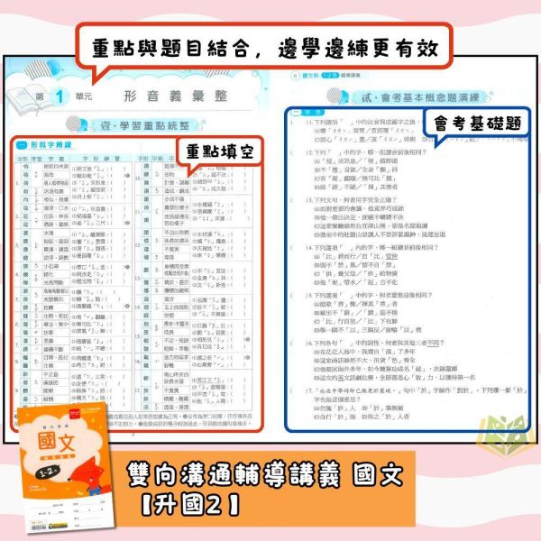 國中暑假先修｜金安國中 雙向溝通輔導講義 1-2冊 全科（國文／英語／數學／自然／地理／歷史／公民）升國二（附解答） 國中先修,暑假教材,升國二,全科複習,金安教材,雙向溝通,國文英語數學,自然社會,附解答,國中講義