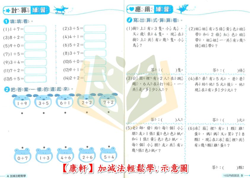 康軒國小 加減法 九九乘法 輕鬆學 國小數學 低年級 附解答【國小數學輔材】 