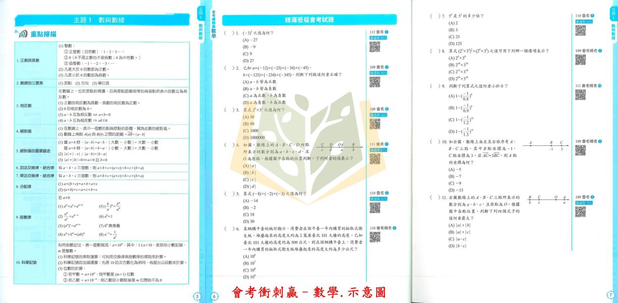 國中會考衝刺 名師學院【會考衝刺贏】｜國文/英語/數學/自然/地理/歷史/公民｜附解答【國中會考】 