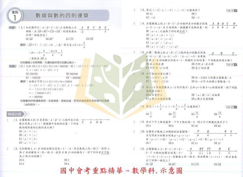 光田國中 國中會考 重點精華 會考模擬試題 國文 英語閱讀 數學 自然 社會 附解答【國中會考】 