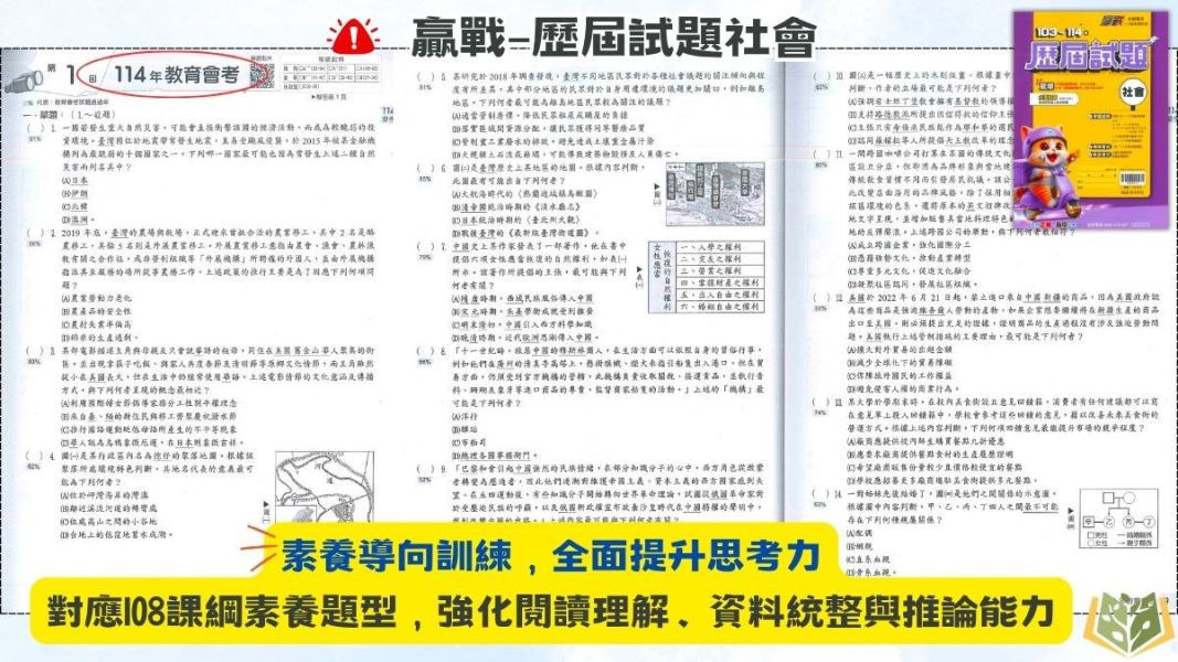 115國中會考 翰林【贏戰 歷屆試題】收錄103~114年 考古題｜國文/英語/數學/自然/社會/套書 附解答【國中會考】 115會考、翰林歷屆試題、國中會考題本、贏戰歷屆試題、國文英數自社、模擬考卷、會考考古題、五科套書、附詳解、會考衝刺