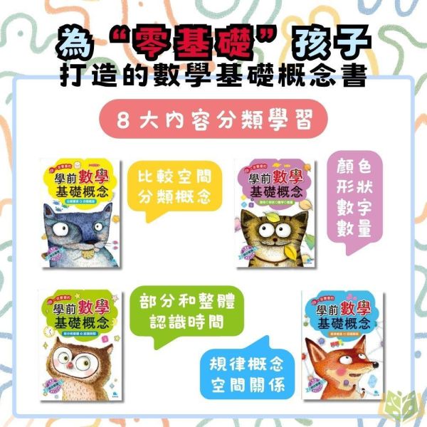 京采幼兒【學前數學基礎概念】1~4冊 3~6歲 附解答【學齡前教材】 幼兒數學啟蒙、零基礎數學、3-6歲、學前準備、生活情境教材、顏色形狀、數量比較、空間概念、時間認知、幼兒練習本