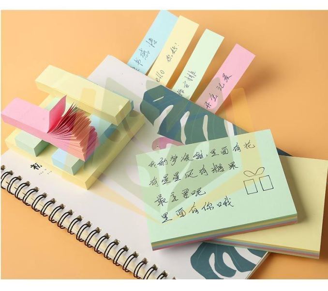 文具【便利貼】多款尺寸 一包100入｜莫蘭迪色五色合一 彩色四色合一 索引貼 橫條款 