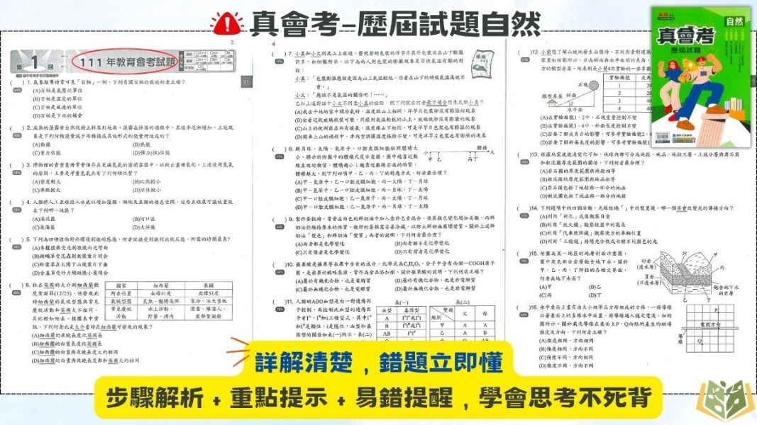115國中會考 康軒【真會考歷屆試題】收錄111年~114年 考古題｜國文/英語/數學/自然/社會/套書 附解答 115會考、國中會考、康軒、真會考、歷屆試題、會考考古題、模擬試題、國文、英文、數學、自然、社會、全科套書、附解答、會考衝刺、素養題、108課綱